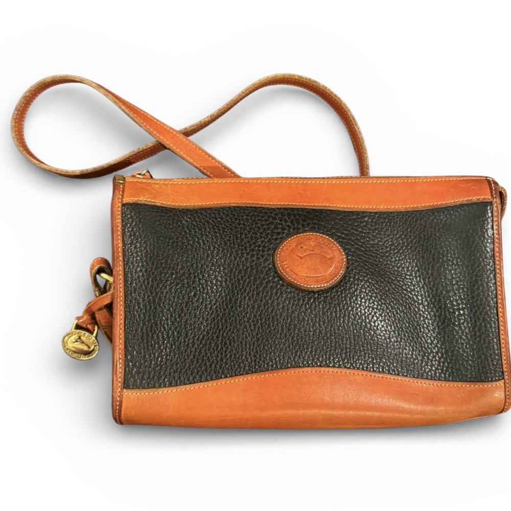 Vintage Dooney & Bourke Black and Tan All Weather Leather Handbag - Picture 10 of 10
